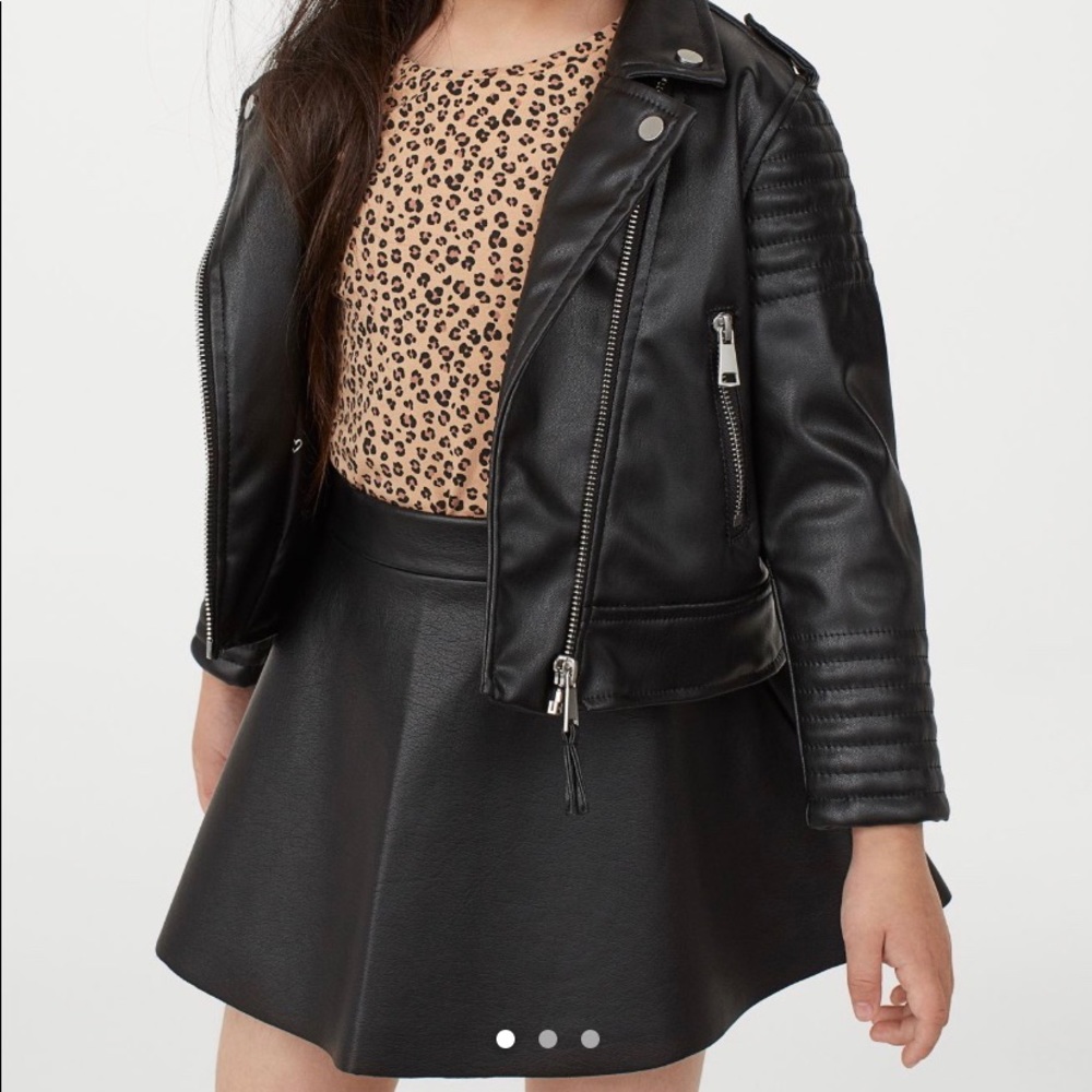 Toddler faux leather skirt